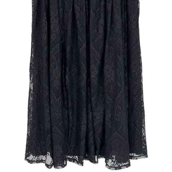 Torrid Midi Lace Button Front Dress Sleeveless Fit & Flare Plus Women 2X Black - Picture 6 of 11